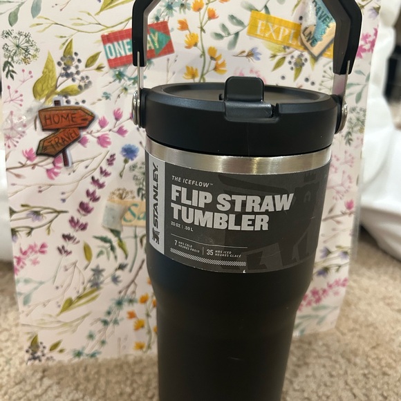 NWT Stanley IceFlow Flip Straw Tumbler - Black 20 oz - Picture 2 of 7